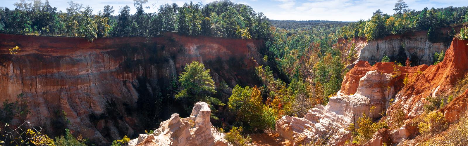 valley tree canyon nature mountain outdoor plant sky landscape rock autumn fall forest wood surrounded hillside land