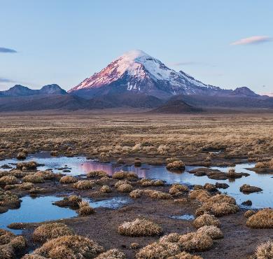 Bolivia  mountain sky outdoor water nature landscape snow lake cloud overlooking surrounded highland land hillside