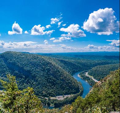 Delaware  sky outdoor mountain nature cloud landscape water hill overlooking reef hillside clouds land lush highland