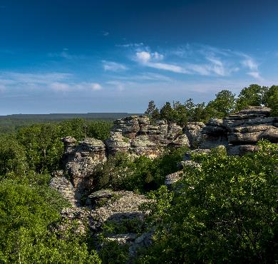 Illinois  outdoor rock sky tree mountain landscape grass cloud rocky nature plant bedrock stone outcrop hillside
