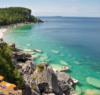 Ontario  outdoor water beach sky nature ocean sea coastal and oceanic landforms lake landscape bight coast mountain bay tropics headland body of water islet promontory shore island